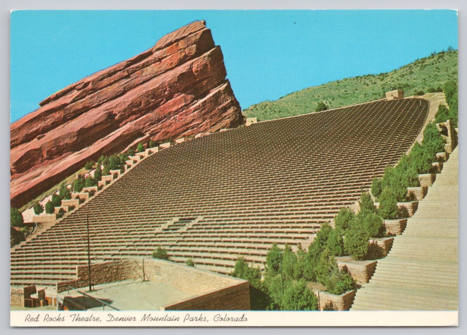 Denver Colorado, Red Rocks Amphitheater Mountain Park, Vintage Postcard