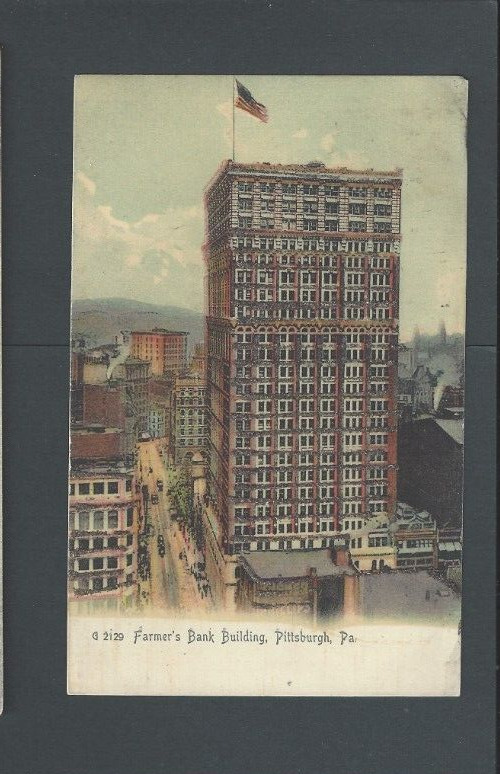 Ca 1903 Post Card Pittsburgh Pa The Farmers Building Sparkles UDB