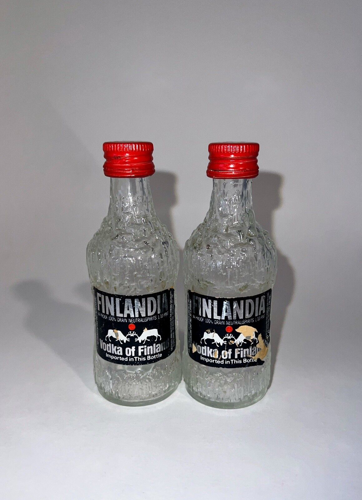 Vintage Finlandia Vodka Salt and Pepper Shakers 