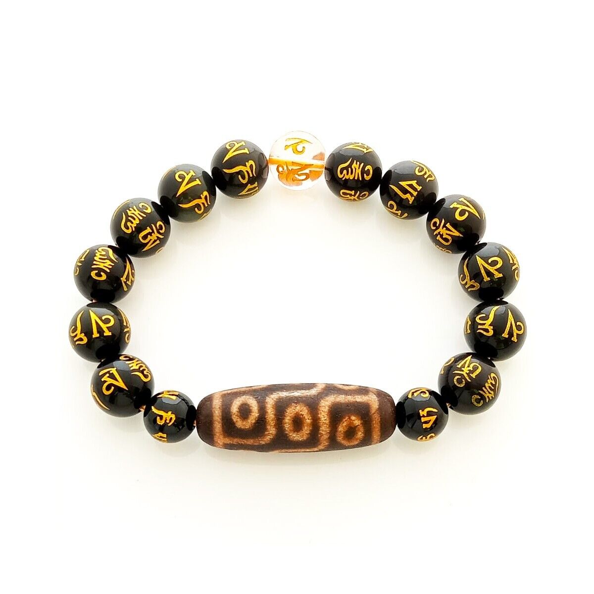 The Authentic Tibetan OLD Agate 9 Eyed dZi Bead Bracelet for Wealth and Success