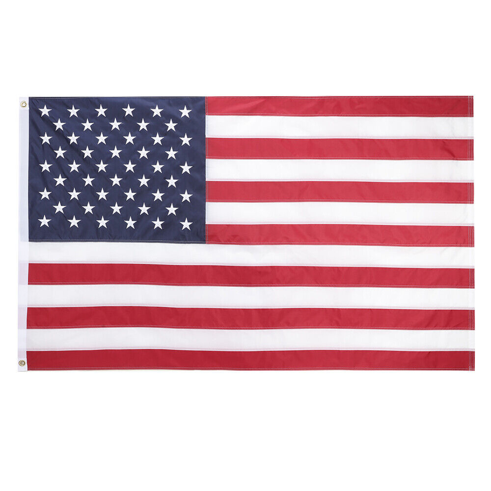 3x5 FT Outdoor Embroidered American USA Flag Made in Luxury Embroidered Star US