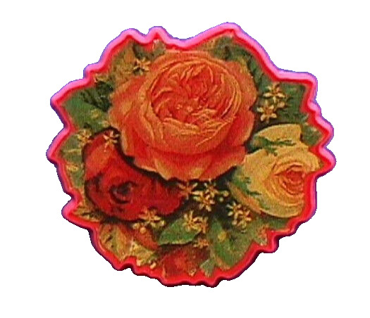Hallmark PIN Valentines Vintage ROSES VICTORIAN Romance Flowers Holiday Brooch