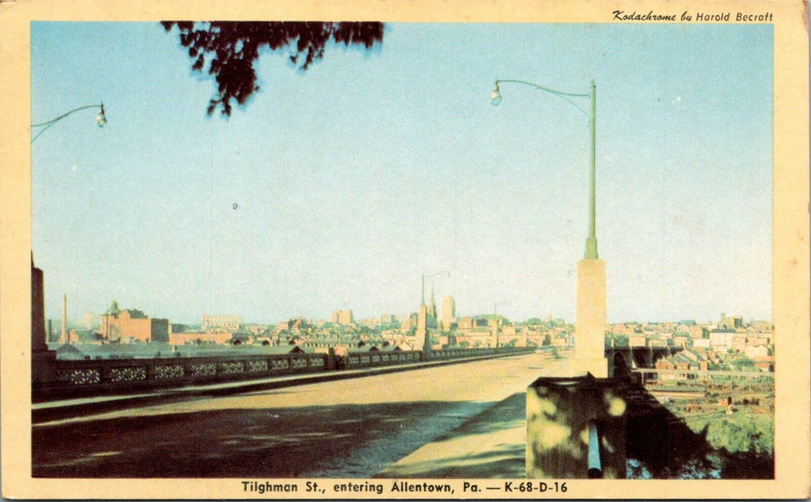 Tilghman St entering Allentown PA Vintage Postcard