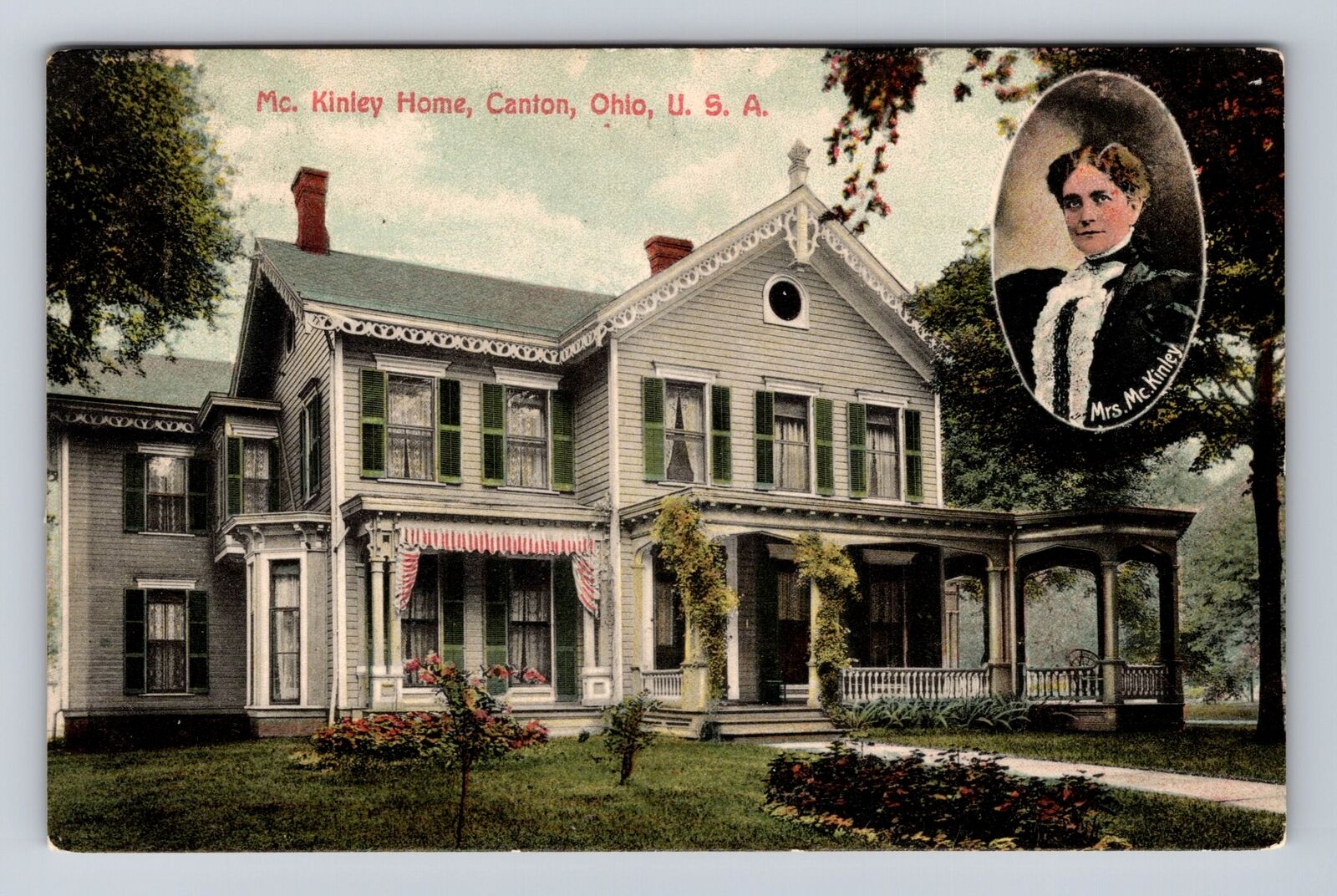 Canton OH-Ohio, McKinley Home, Portrait of Mrs.McKinley Antique Vintage Postcard