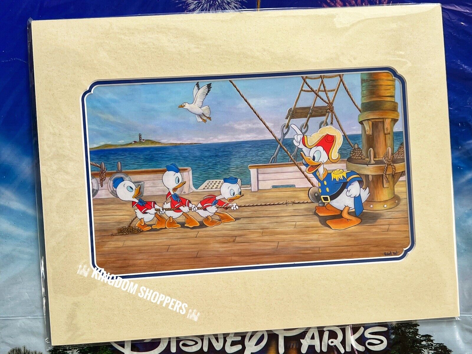 2023 Disney Parks Donald Duck Ducks On Deck Matte Print 18x14\