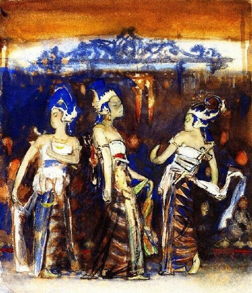 Dream-art Oil painting Javanese-Dancing-Girls-John-Singer-Sargent in oil canvas