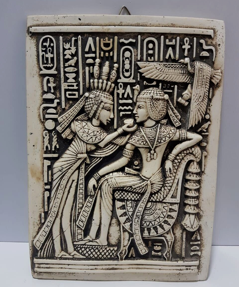 A rare ancient Egyptian stela, a painting of the god Osiris, protecting Isis BC