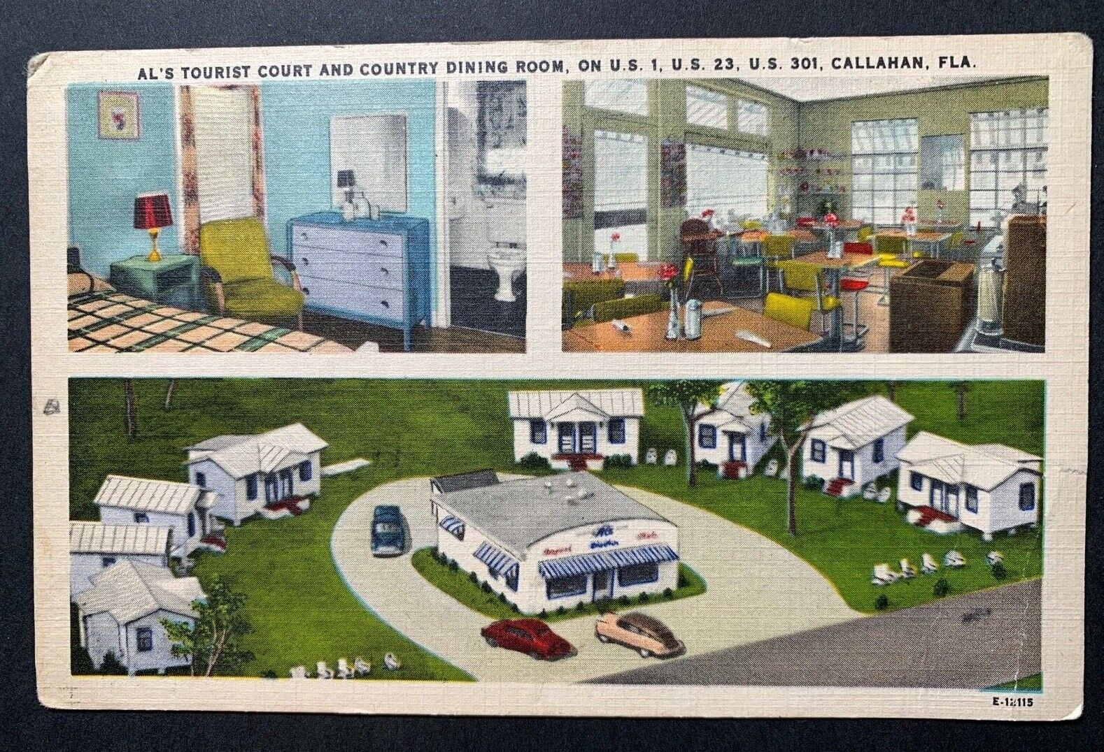Multi-View Postcard Callahan FL - Al's Tourist Court Motel