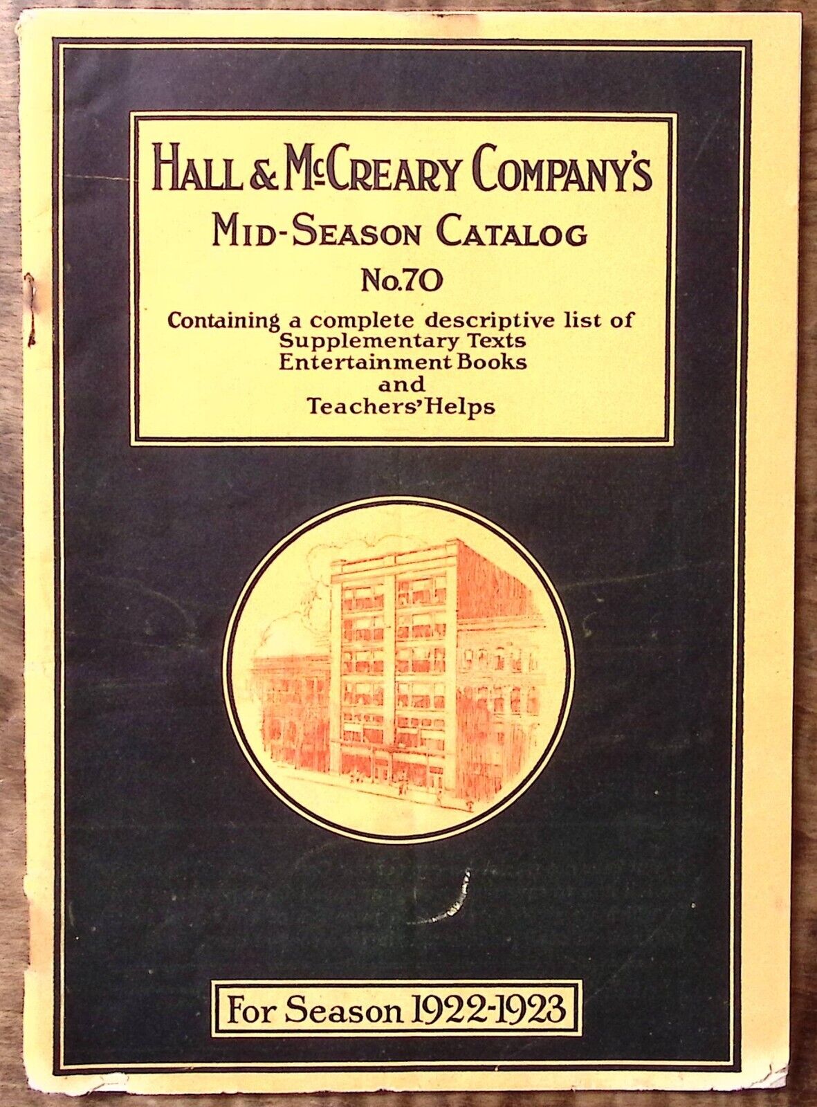 1922-23 HALL & McCREARY COMPANY MID-SEASON CATALOG NO 70 EDUCATION BOOKS Z5422