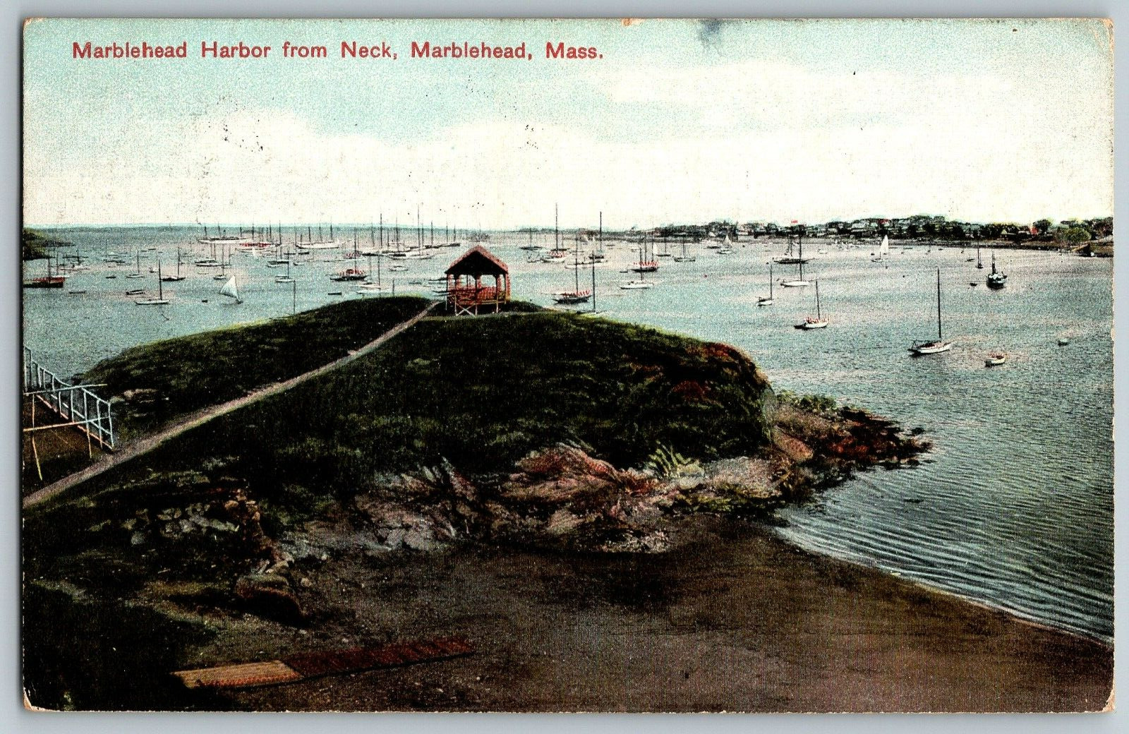 Marblehead, Massachusetts - Marblehead Harbor from Neck - Vintage Postcard