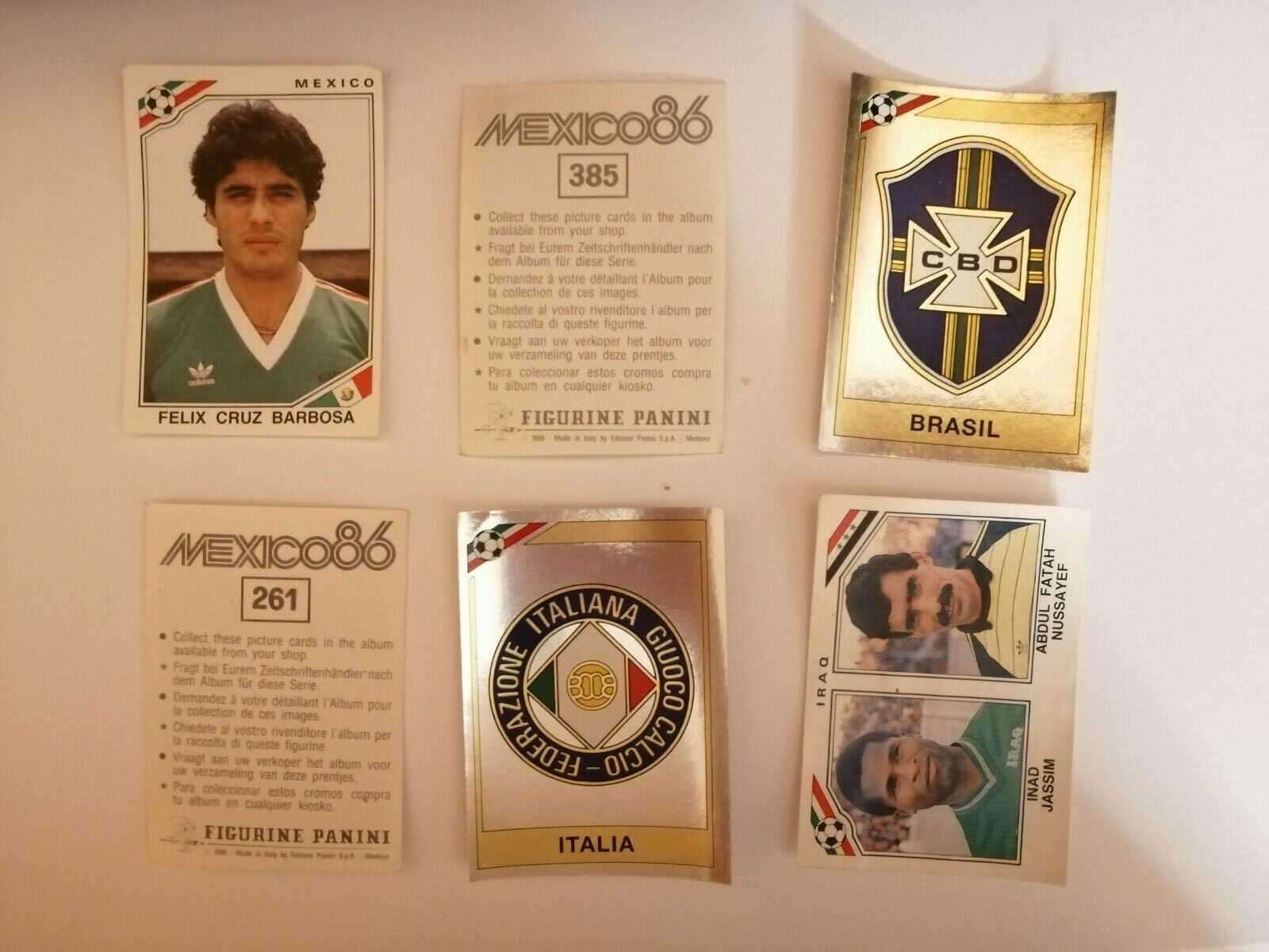Panini World Cup World Cup Mexico 86 Mexico 1986 toilet original with coat of arms incl. badges