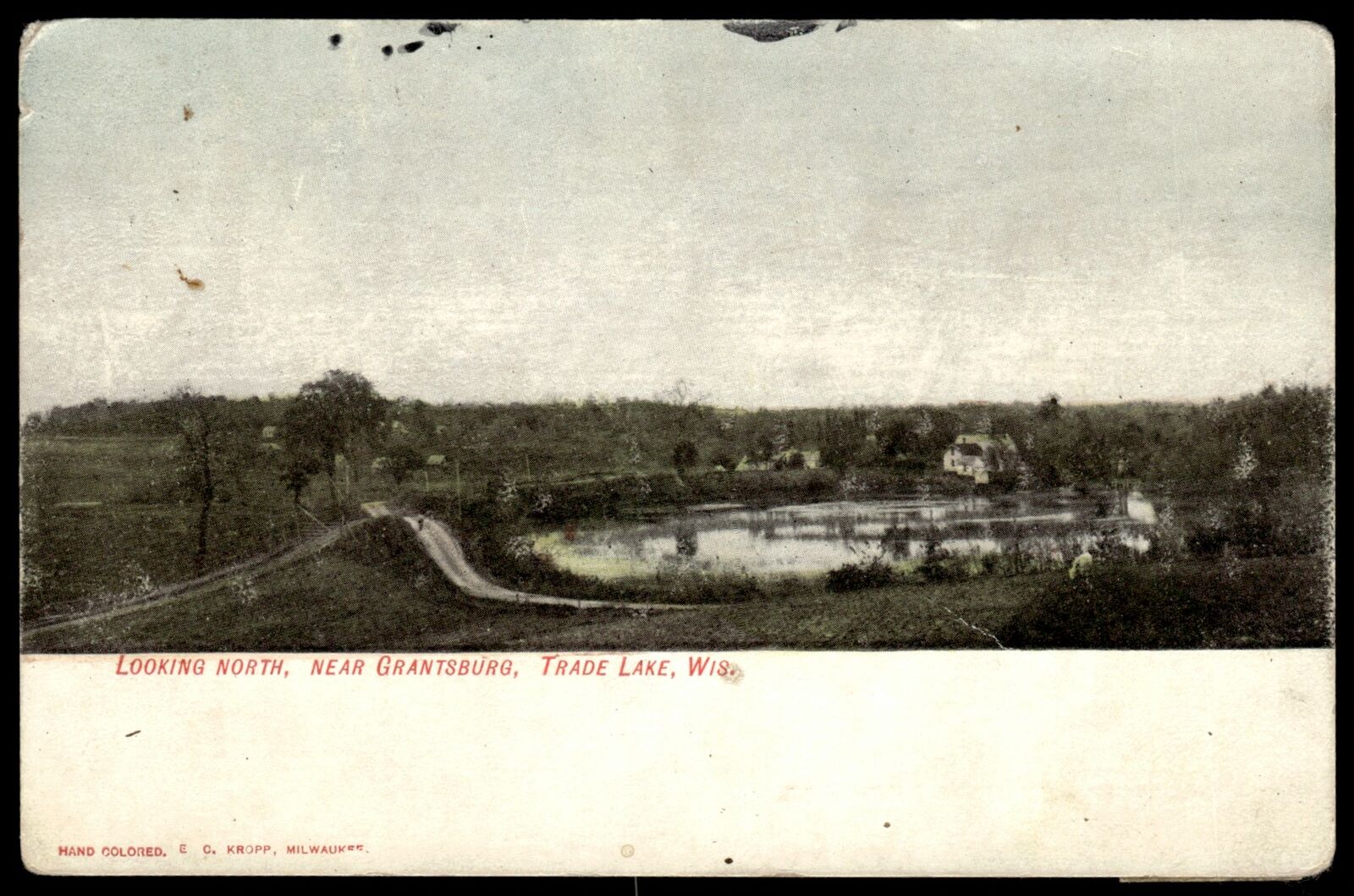 1907 Postcard 1907 Trade Lake Wisonsin WI Near Grantsburg Looking North Postcard