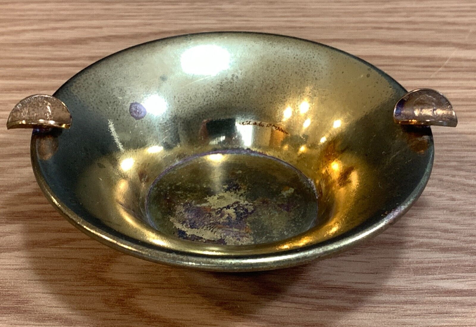 Vintage Copper brass Lincoln Penny Ashtray