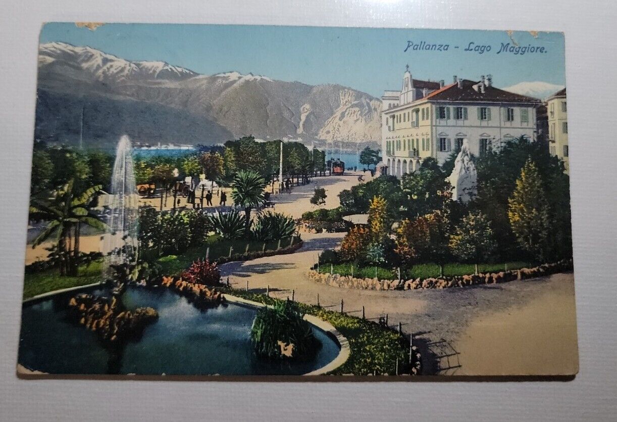 Vintage Post Card Pallanza Lago Maggiore Italia No.13 Postmarked 