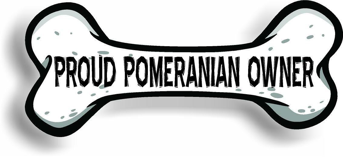 Proud Pomeranian Owner Bone Car Magnet Bumper Sticker 3\