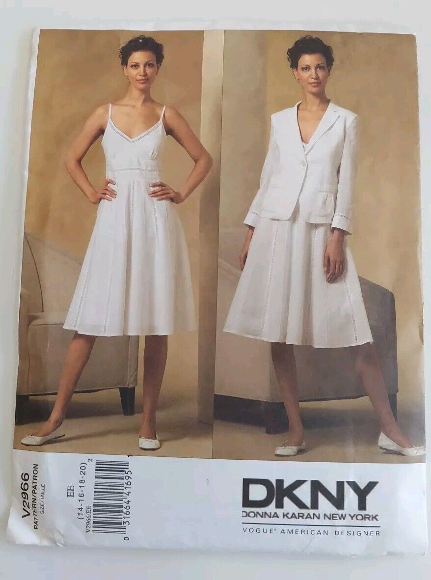 Vogue  American Designer Pattern 2966 DKNY Size (14-16-18-20) Uncut
