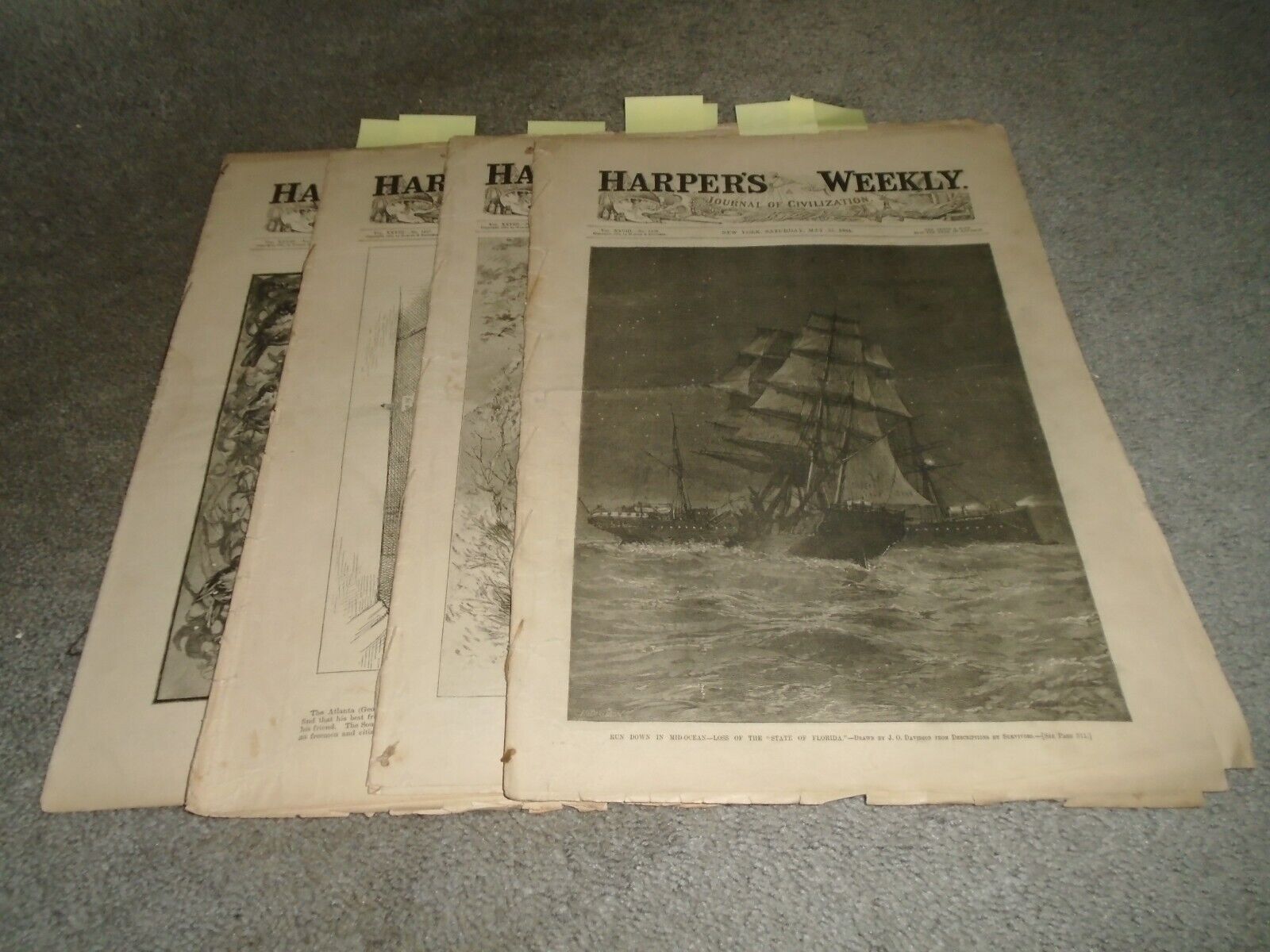 4 Harper's Weekly 1884 Thomas Nast Under the Mistletoe