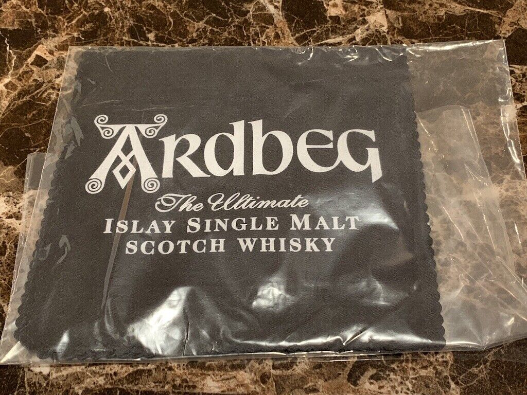 ARDBEG SCOTCH WHISKY EYEGLASS CLEANING CLOTHS QTY. 10 RARE IMPOSSIBLE TO FIND