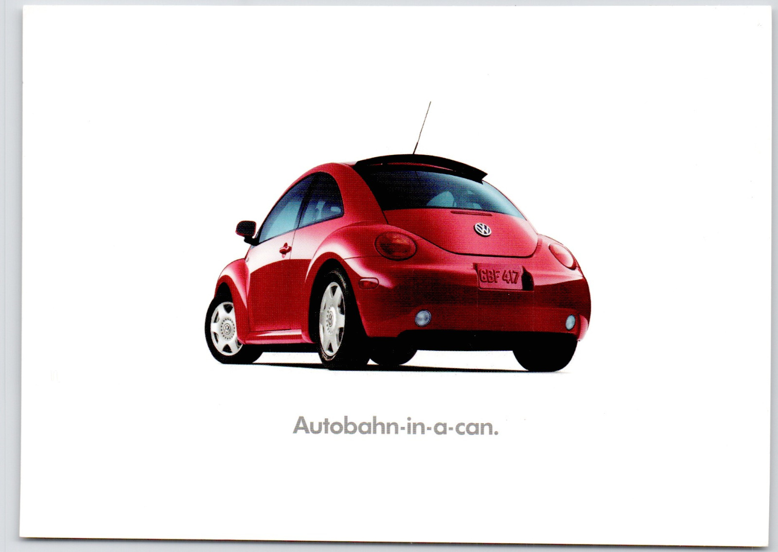Autobahn In Can Volkswagen Beetle 1999 Car Turbo Drivers Wanted Vintage Postcard