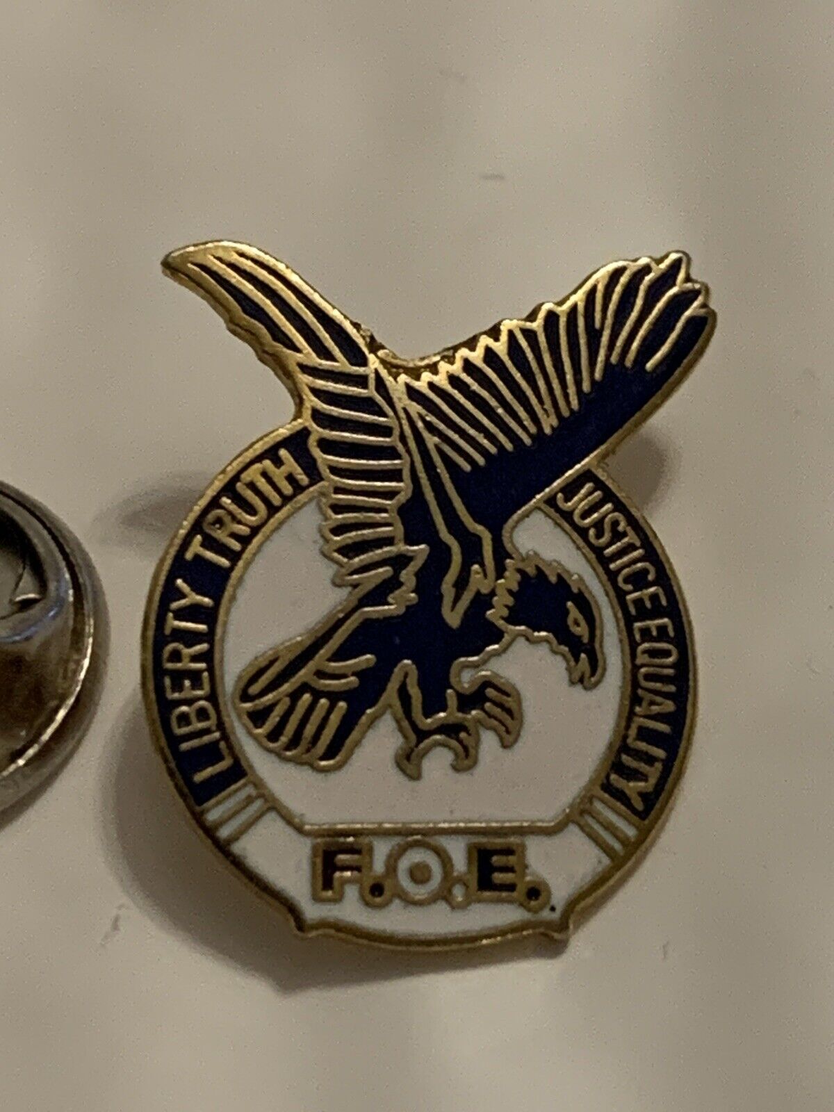 Small Vintage Fraternal Order of Eagles Liberty Truth Justice Equality Lapel Pin