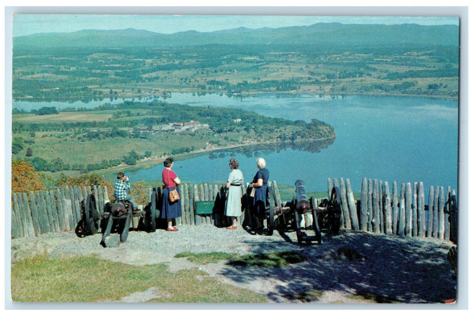 c1960's Viewing Scene Fort Ticonderoga New York NY Posted Vintage Postcard