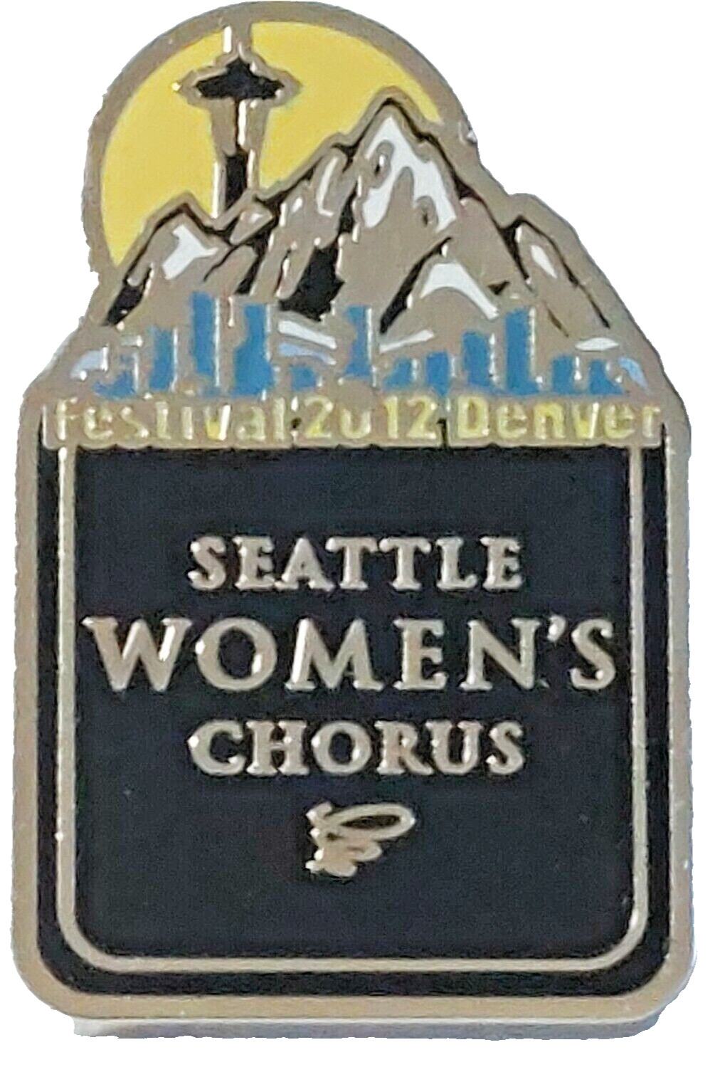 Seattle Women\'s Chorus 2012 Denver Festival Silver Tone Enamel Lapel Pin