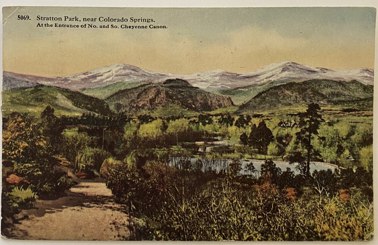 Postcard, Stratton Park, near Colorado Springs, posted 1912