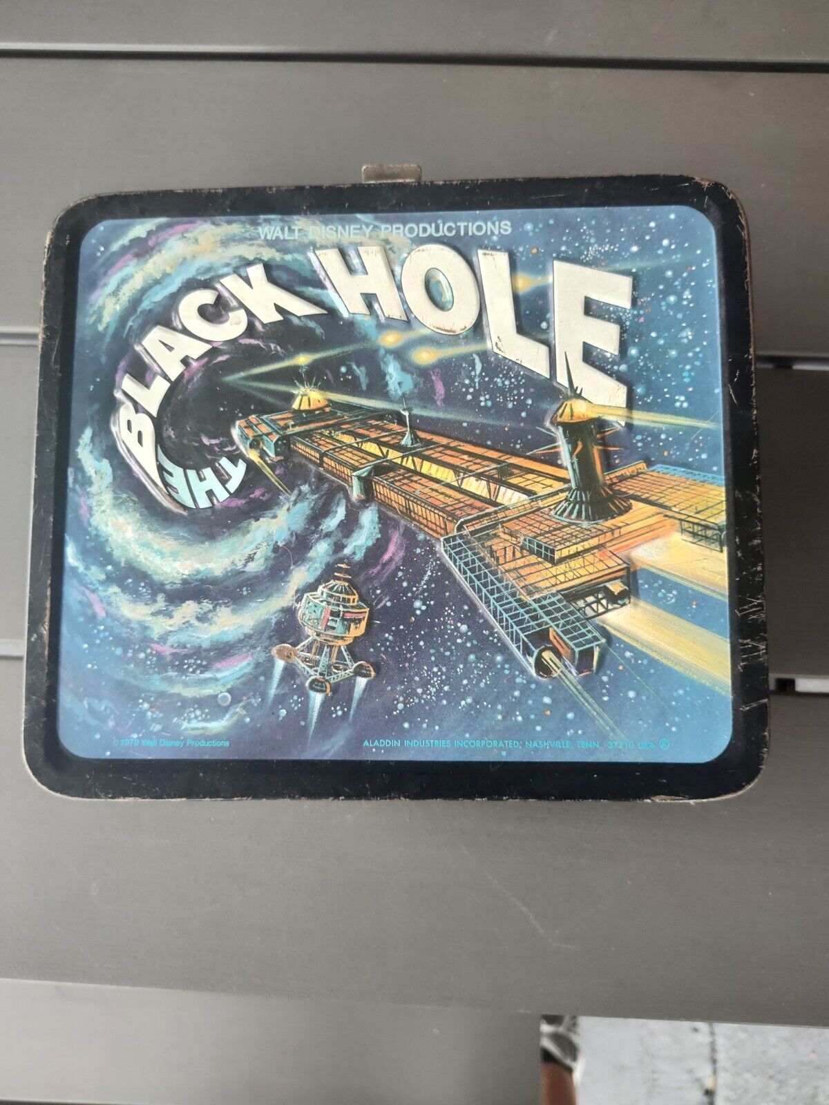 THE BLACK HOLE Children's Vintage Metal Lunch Box 1979 Aladdin Sci-Fi TV Show