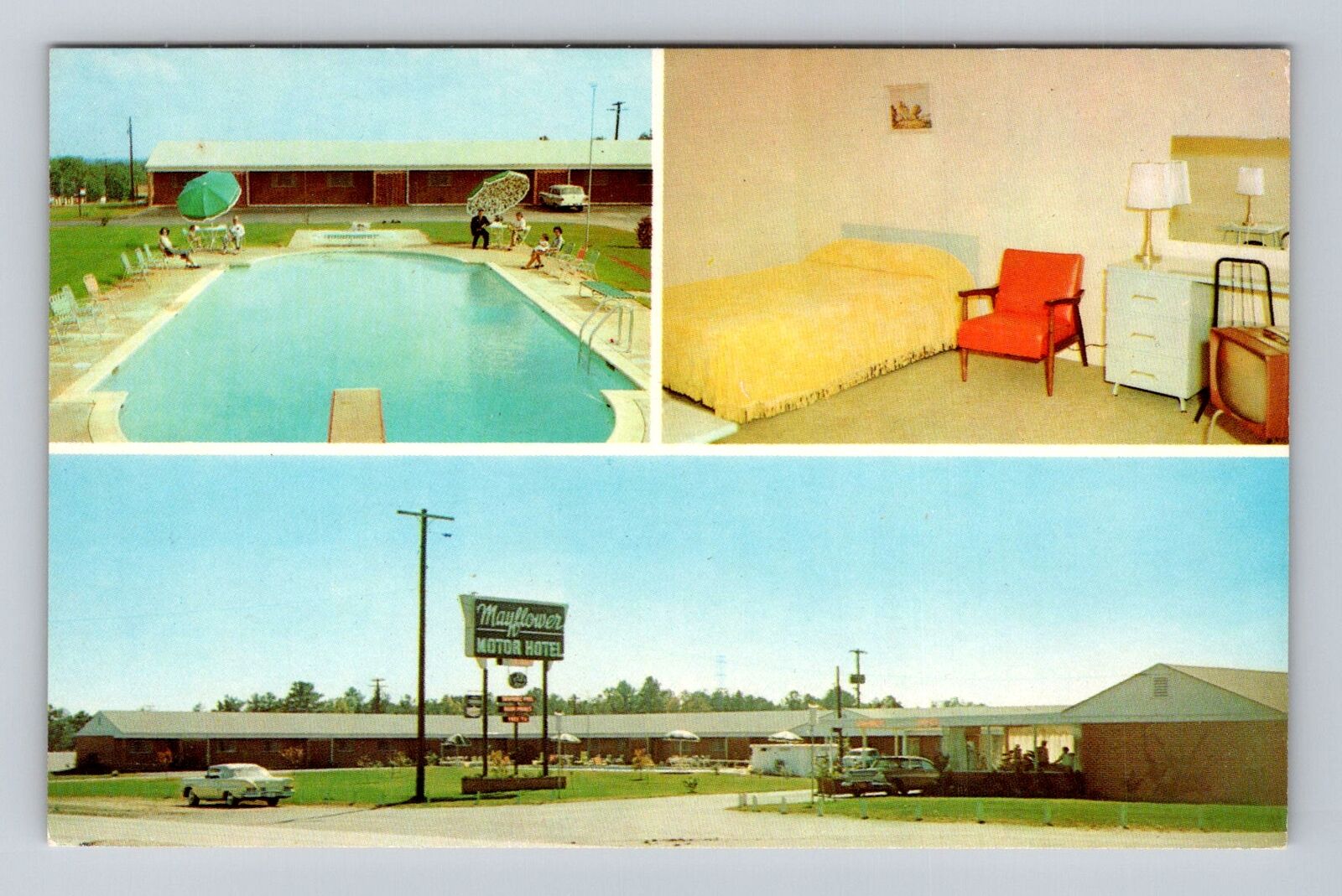 Marietta GA-Georgia, Mayflower Hotel Advertising, Vintage Souvenir Postcard