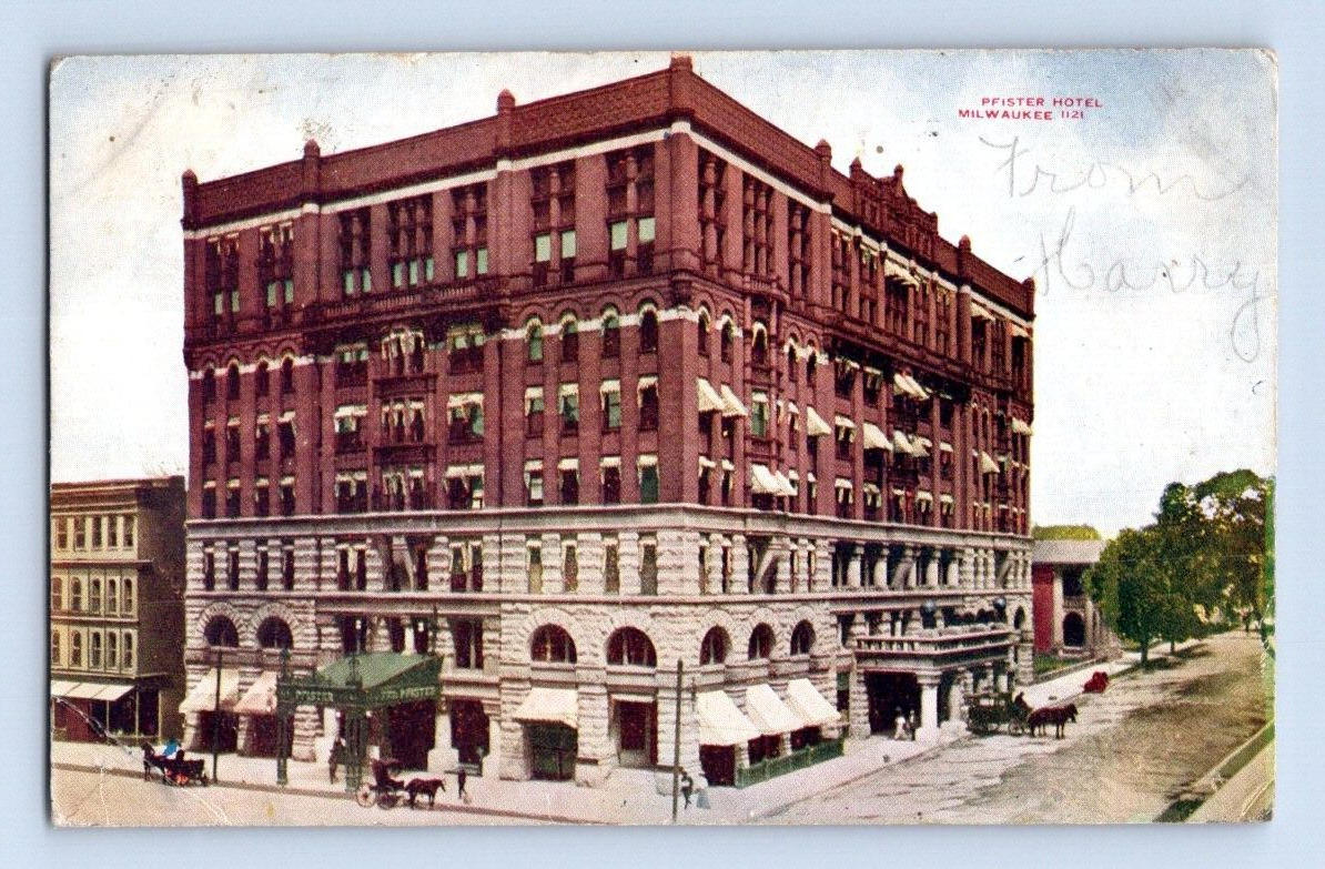 1910. MILWAUKEE, WIS. PFISTER HOTEL. POSTCARD DM5