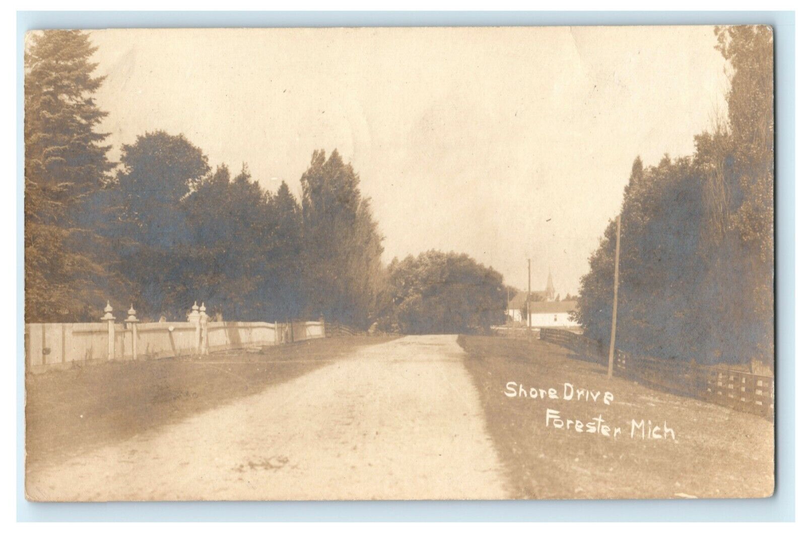 1908 Shore Drive Forester Michigan MI Deckerville Posted RPPC Photo Postcard