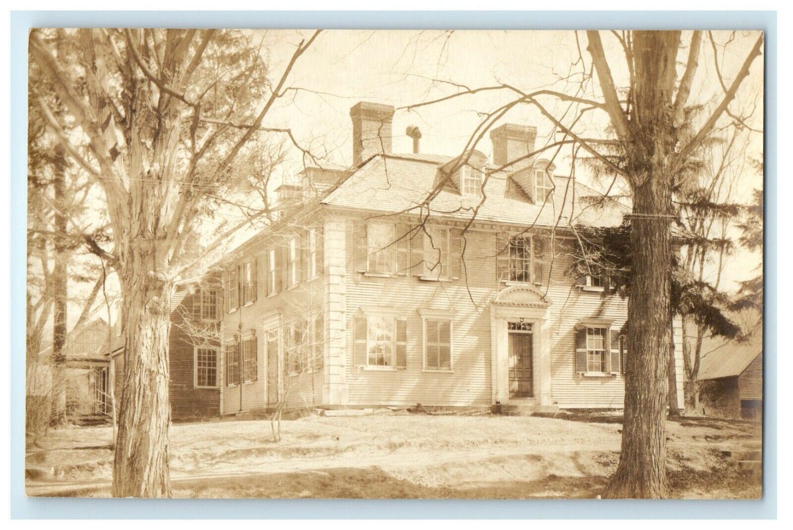c1920\'s Colonial House Deerfield Massachusetts MA RPPC Photo Antique Postcard