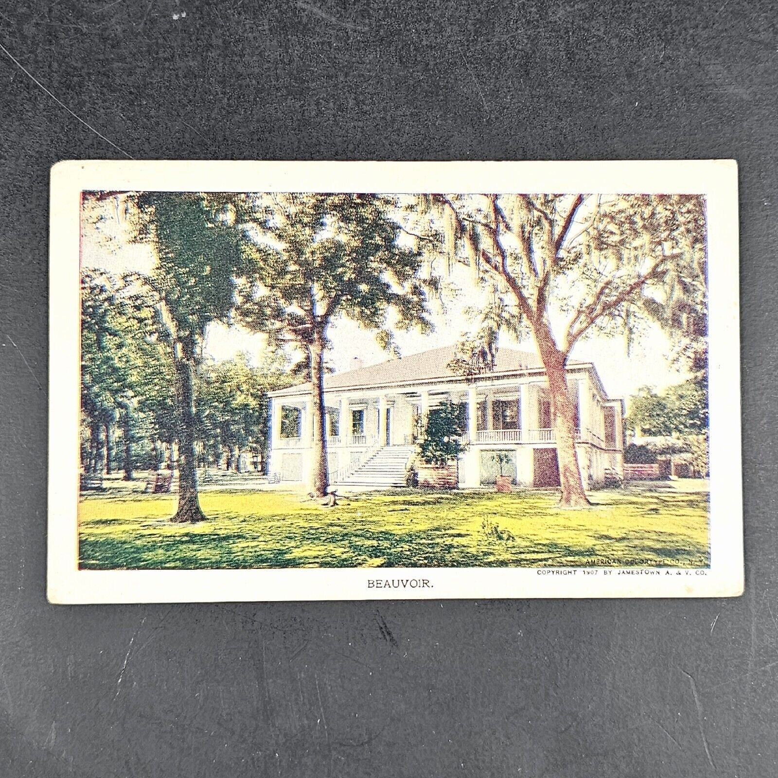 ANTIQUE 1907 JAMESTOWN EXPOSITION CIVIL WAR HOME OF JEFFERSON DAVIS POST CARD