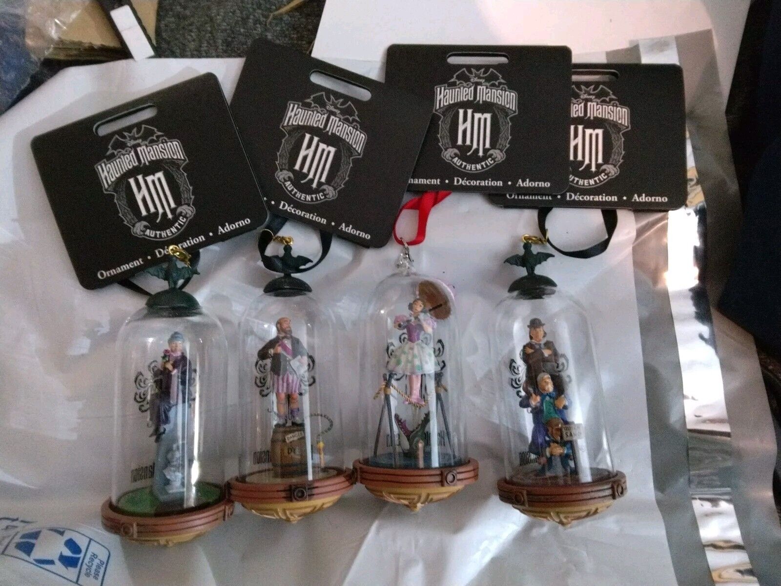 Disney Park 2024 Christmas Ornament Haunted Mansion Stretch Painting Full Set