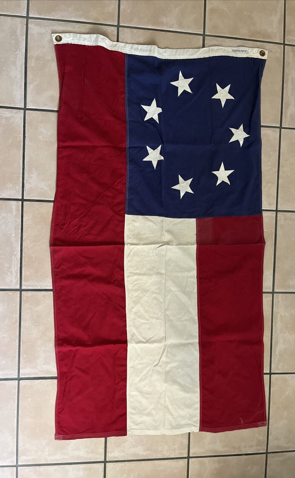First National FLAG 7 stars & 3 Bars RELIANCE USA 100% COTTON DEFIANCE