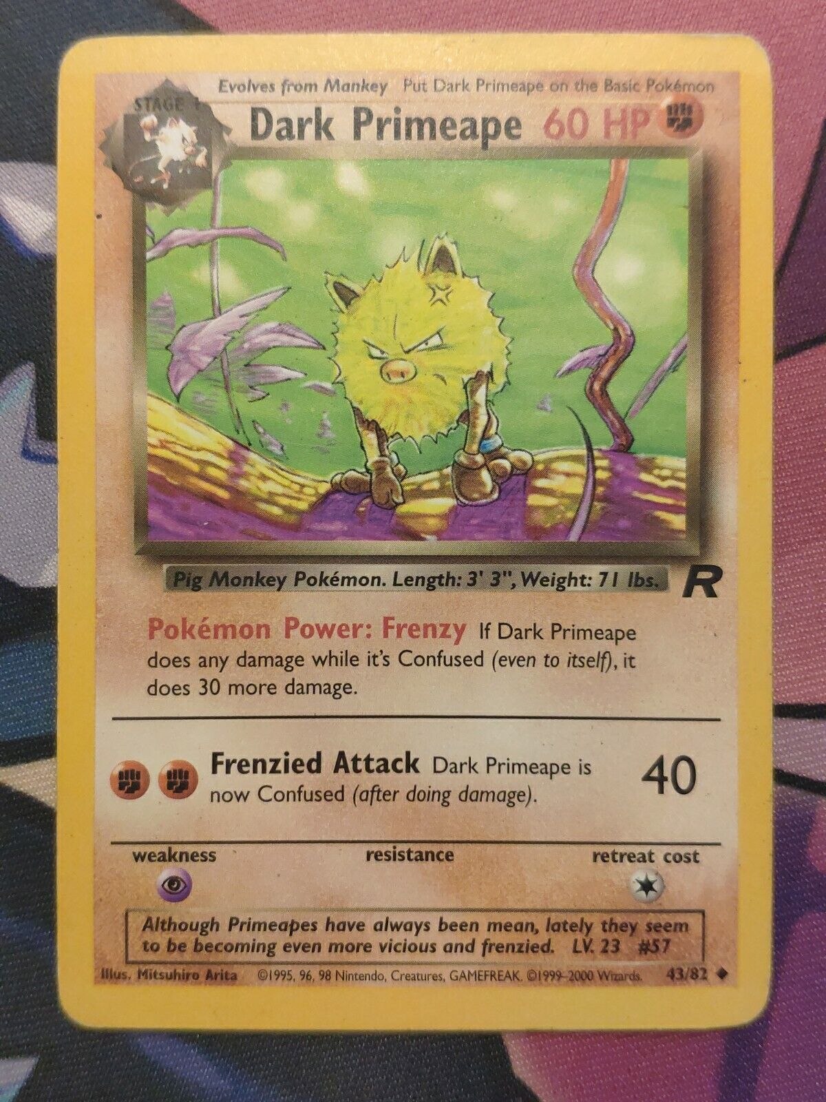 Dark Primeape 43-82 Team Rocket Unlimited Pokemon Card