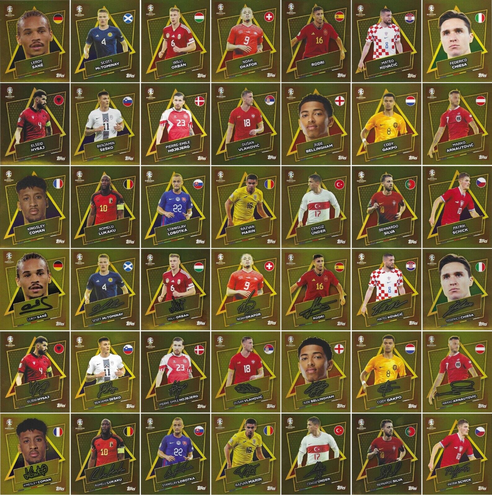 Topps Euro 2024 Germany Stickers - (Star Players - Euro Border + Purple)