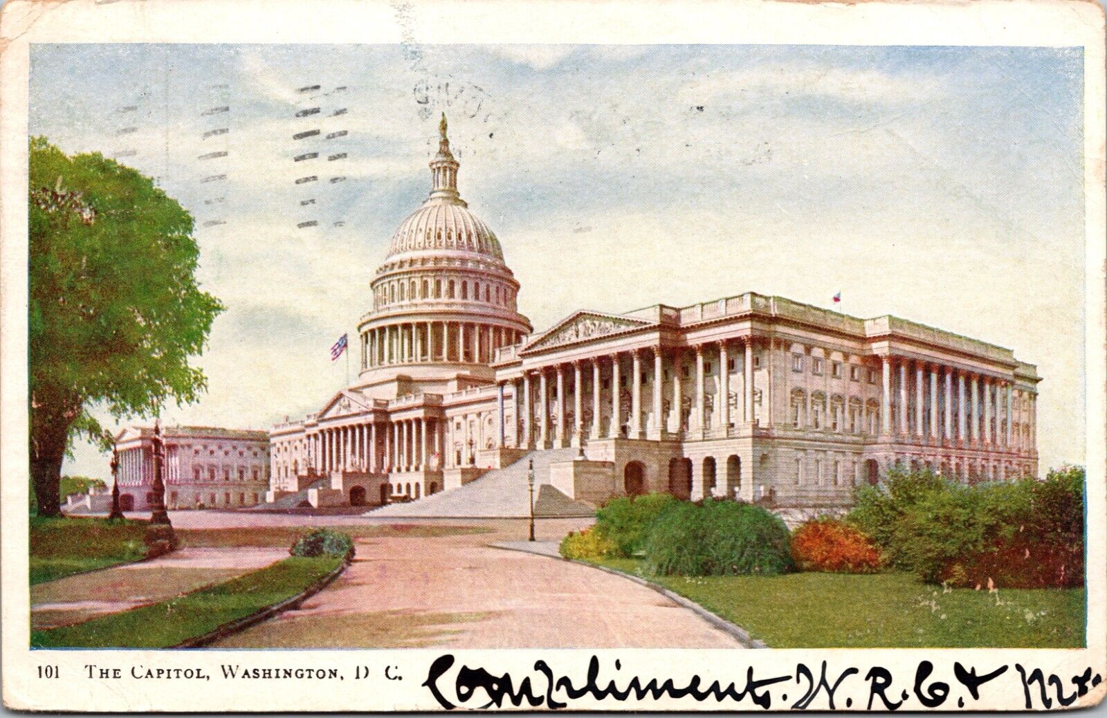 Vintage Postcard The U.S. Capital, Washington DC Posted 1905