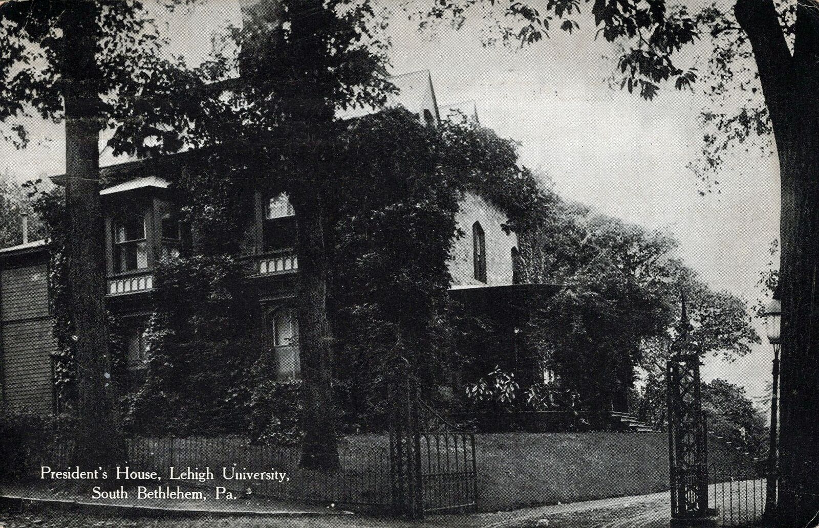 SOUTH BETHLEHEM PA - Lehigh University President's House Postcard - 1911