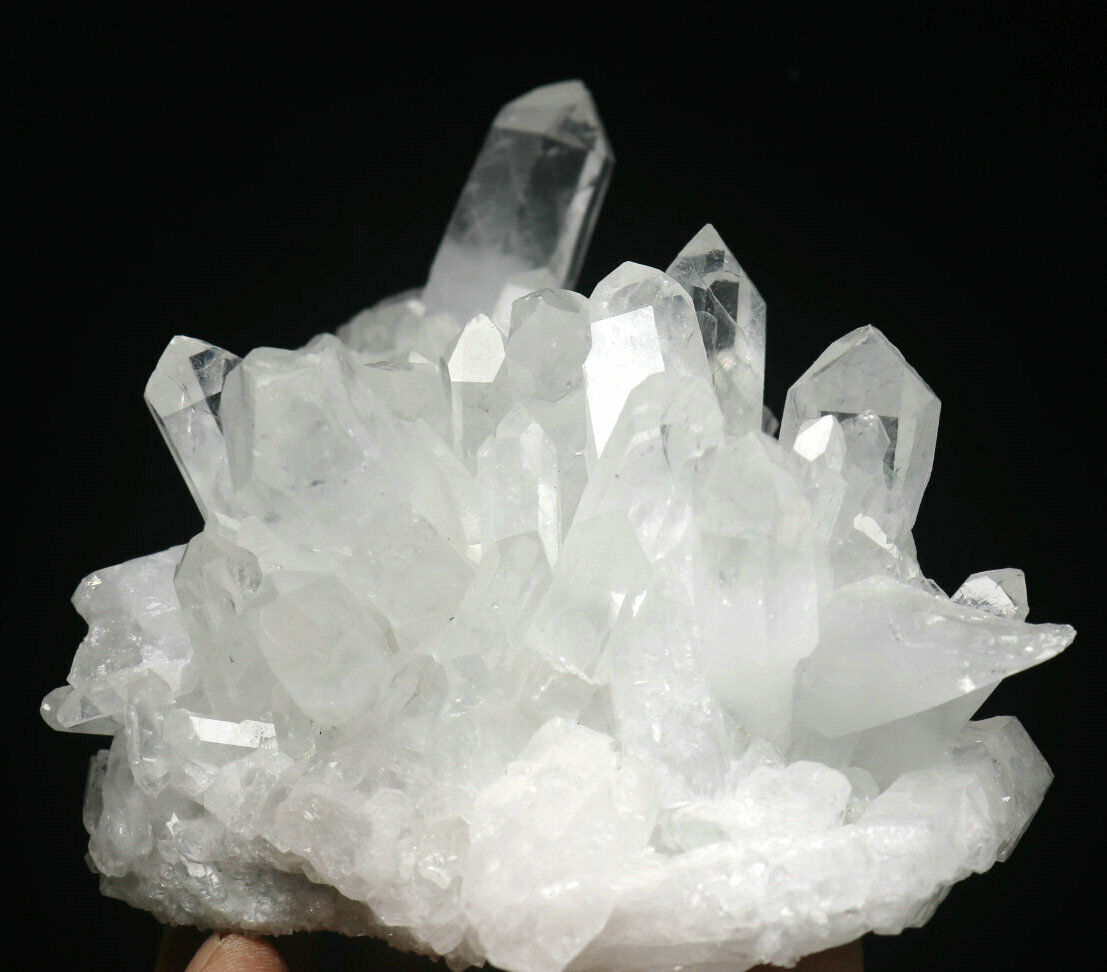 1.57 lb Natural Beautiful White Quartz Crystal Cluster Point Mineral Specimen