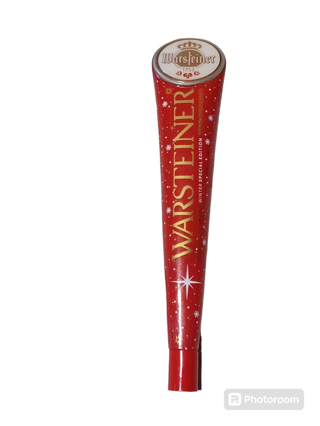 Warsteiner Double Sided Winter Special Edition Beer Tap Handle 13\