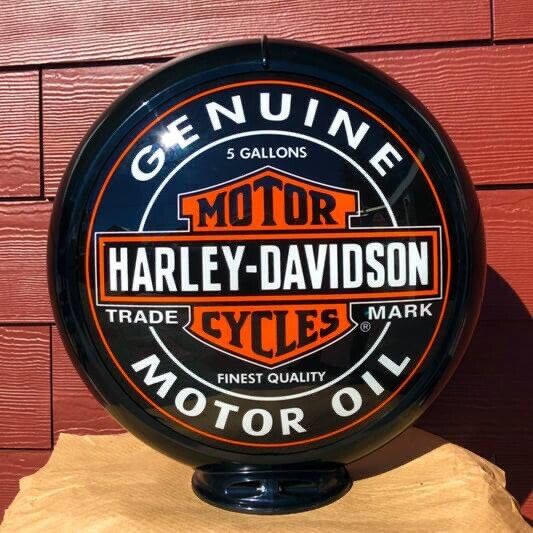 Harley Davidson - Genuine Motor Oil - Gas Pump Globe ~ Includes Shipping