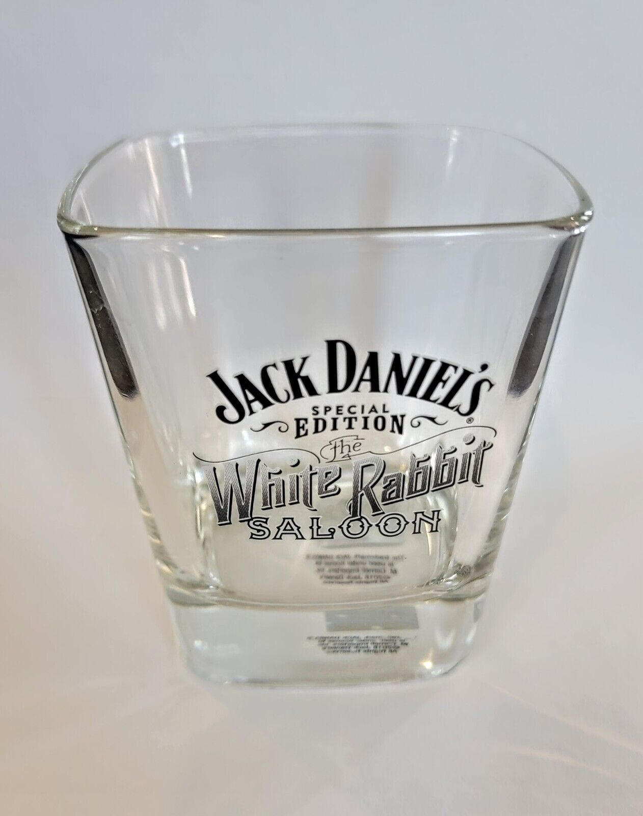 Jack Daniels White Rabbit Double Old Fashioned Glass 14 OZ (Square) - New in Box