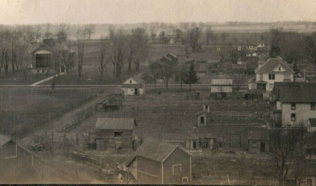 Bird's Eye View Amboy Illinois 1911 RPPC Photo Vintage Antique Postcard
