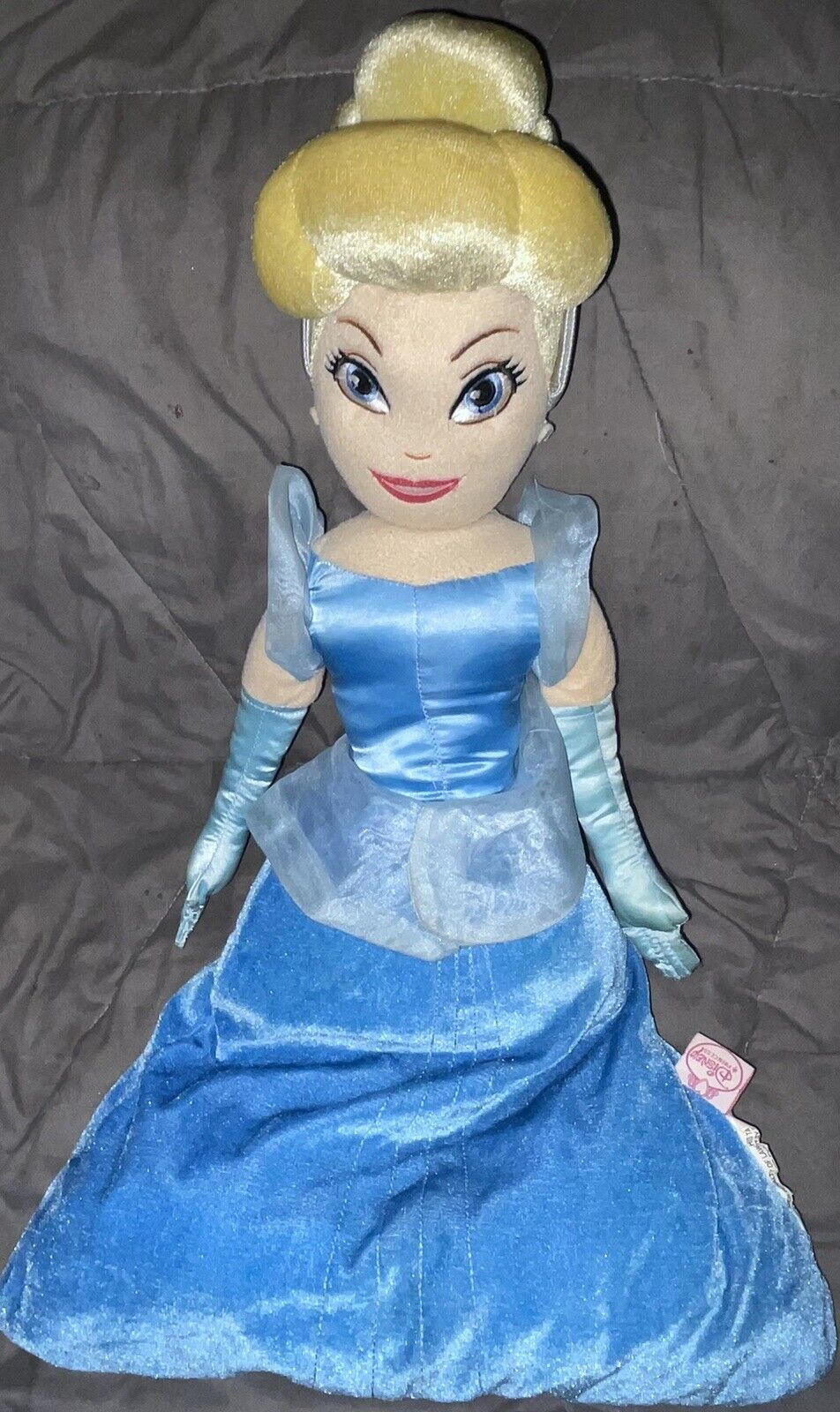 Disney Princess Cinderella Plush Soft Stuffed Pillow Doll 24” Blue Dress tag cut