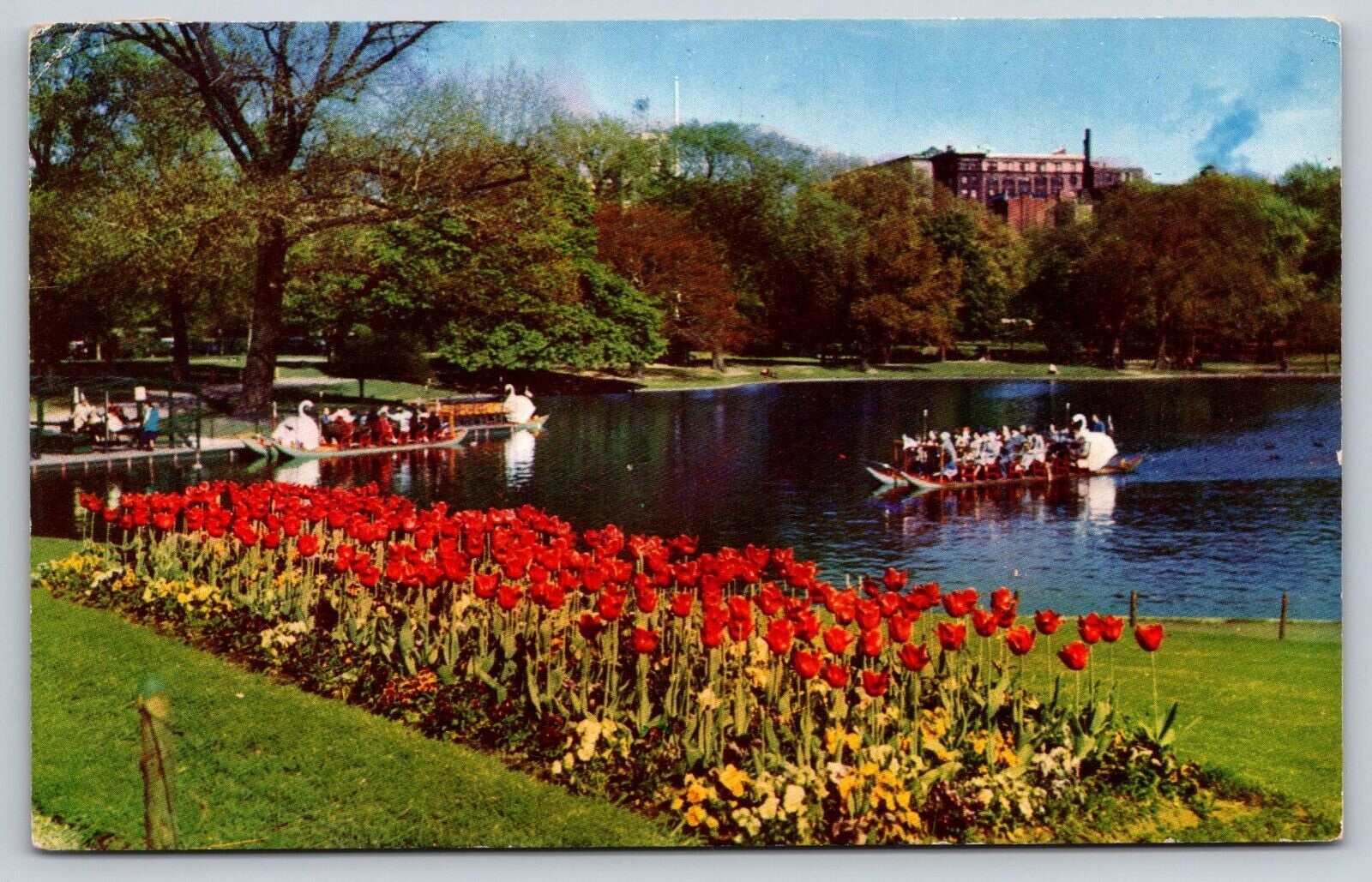 Postcard  Public Gardens Boston Mass [gm]
