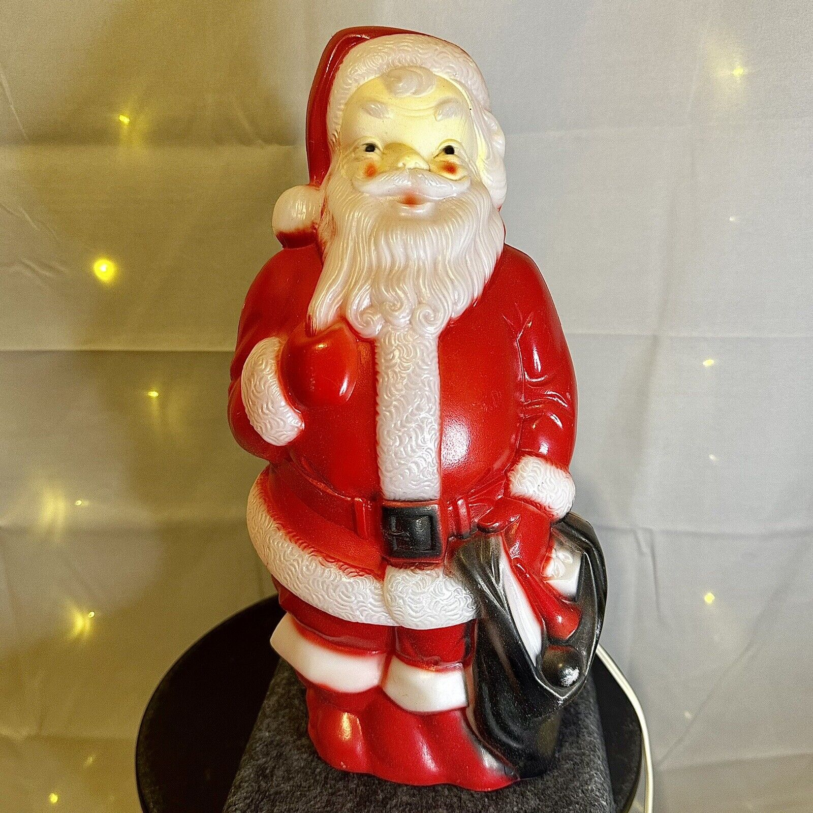 Empire Vintage Santa Claus Blow Mold 1968 Stamped With Cord Works READ