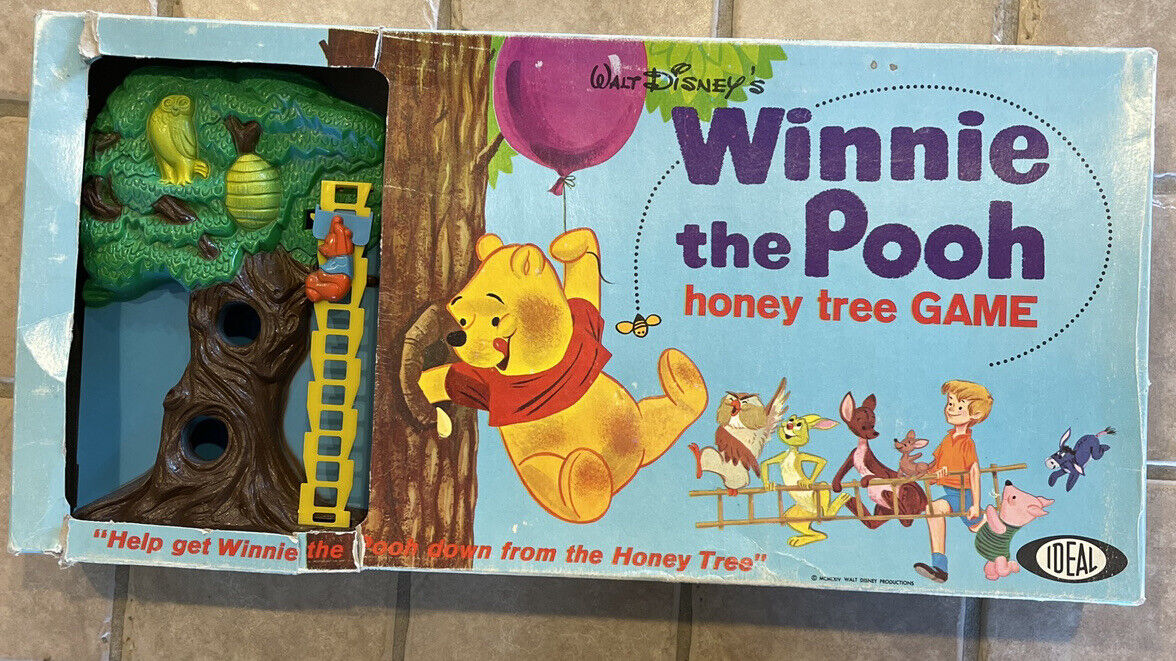 Walt Disney’s Winnie The Pooh Honey Tree GAME. Rare 1966 IDEAL Board Game READ*
