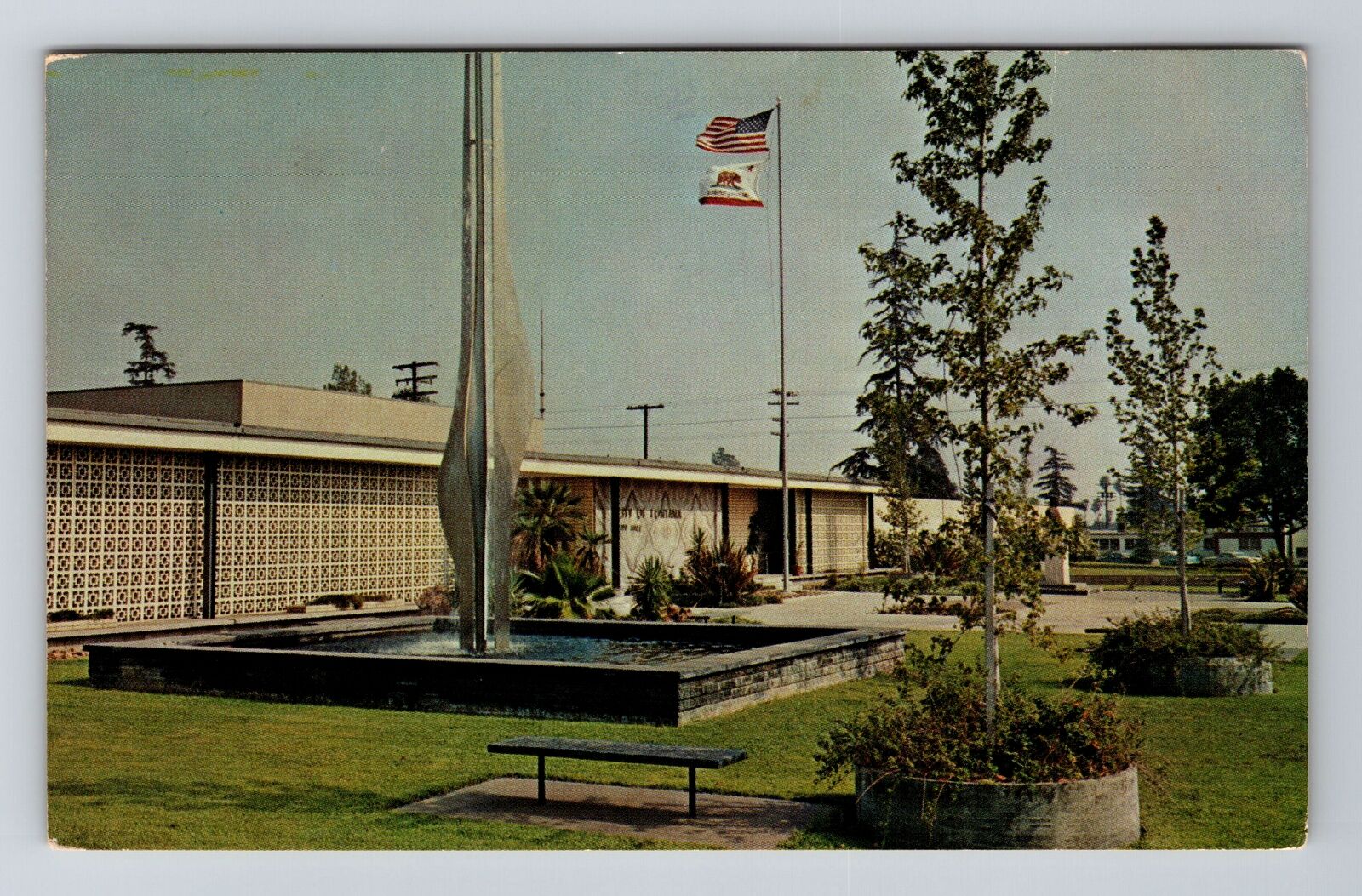 Fontana CA-California, Center Municipal Government, Vintage Postcard