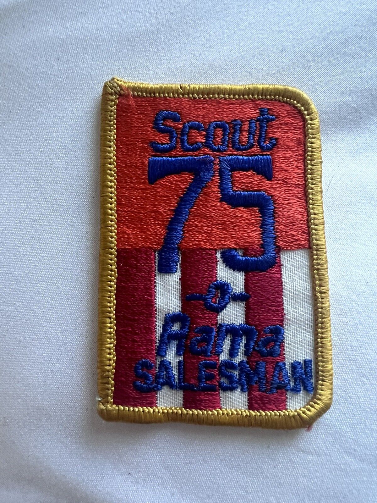 Rare Vintage YMCA Scout Patch 75 o Rama Salesman